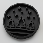 Black / Medium: 15 cm diameter - 2 cm depth