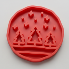 Red / Medium: 15 cm diameter - 2 cm depth