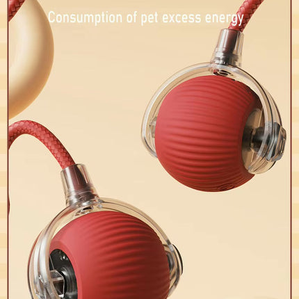 Pet Vibrating Bouncing Ball Toy with Tail