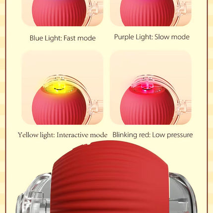 Pet Vibrating Bouncing Ball Toy with Tail