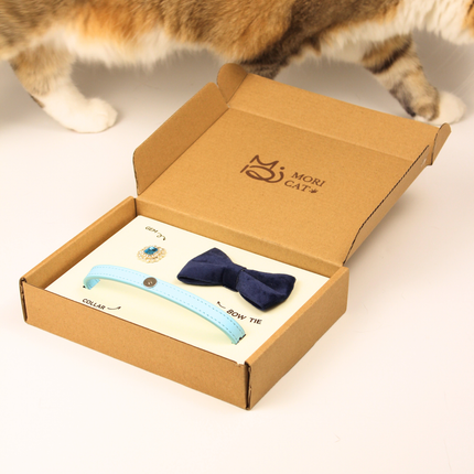 MoriCat Premium Gift Bundle Box with an Aquamarine Halo Jewel