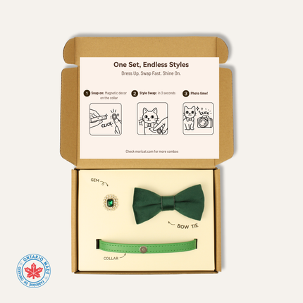MoriCat Premium Gift Bundle Box with an Emerald Halo Jewel