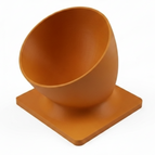 Orange / Medium: 150 × 150 mm — holds up to 650 ml