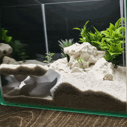 Terrarium Cave & Aquarium Tunnel | 3D Printed Under-Sand Hide for Aquascaping, Cichlids, Shrimp, and Reptiles - "Corner Office" Model