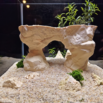 3D Printed Arch Hideout – Aquascape, Terrarium Rock Feature for Cichlids, Plecos, Reptiles - "Arc de Triomphe" Model