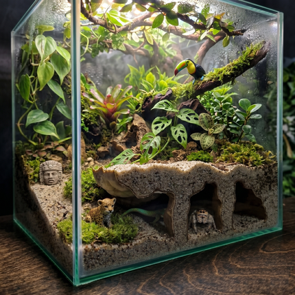 3D Printed Aquascape Cave – Multi-Chamber Reptile Hiding, Fish Shelter - "Take Your Pick" Model