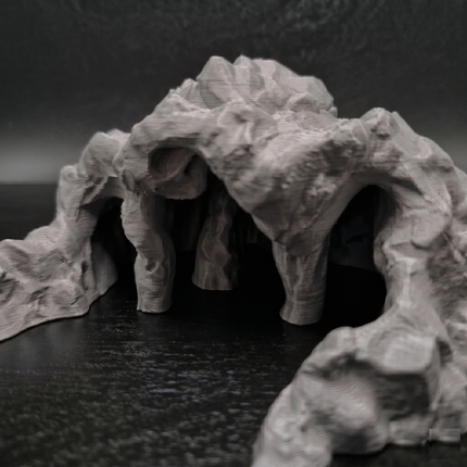 3D Printed Terrarium Reptile and Fish Cave | Natural Desert Rock Hideout - "Three Ways Home" Model