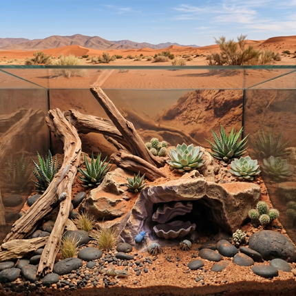 Aquarium Cave with Integrated Clam Shell Hide – 3D Printed Rock Texture Decor for Fish Tanks, Aquascapes, and Reptile Terrariums - "Hidden Shell" Model