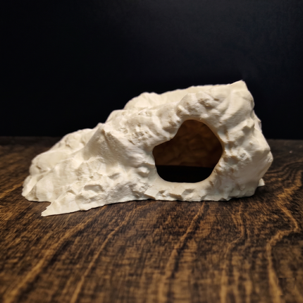 Aquarium Decor Cave - 3D Printed Fish Hide - Single Entrance Rock Den - "Brackish Den" Model