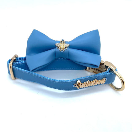 Puccissimé Pet Couture Maya Blue Dog Bow Tie