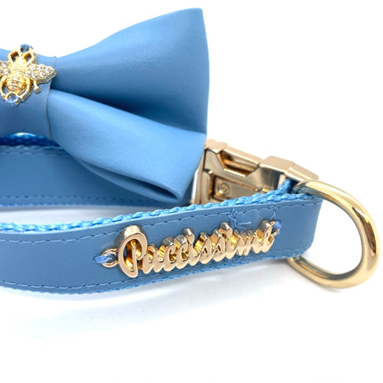 Puccissimé Pet Couture Maya Blue Dog Bow Tie