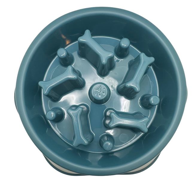 Slow Feeder Dog Bowl – Bone-Shaped for Healthy Eating