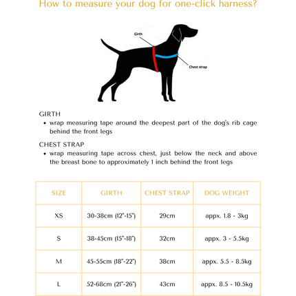 Peach real Leather One-Click Dog Harness