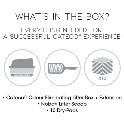 Noba Animal Co. Cateco Odour-Eliminating Cat Litter Box Starter Kit