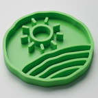 Green / Medium: 15 cm diameter - 2 cm depth