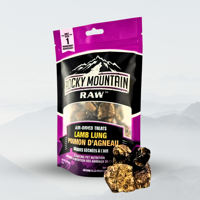 Rocky Mountain Raw Air-Dried Lamb Lung Dog Treats