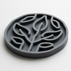Gray / Medium: 15 cm diameter - 2 cm depth
