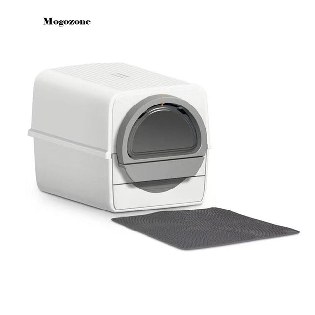 Mogozone Semi-automatic Cat Litter Box  Pull and Slide rake for Waste Cleaning best design