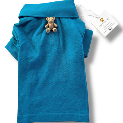 Puccissimé Pet Couture Dark Teal Cotton Dog Shirt