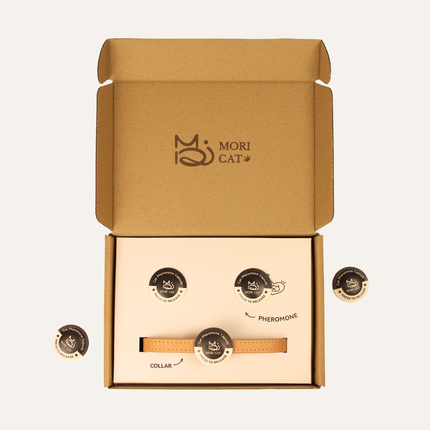 Moricat Purrmone Press Starter Kit — 5 Patches + Magnetic Buckle Collar