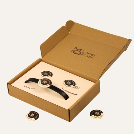 Moricat Purrmone Press Starter Kit — 5 Patches + Magnetic Buckle Collar