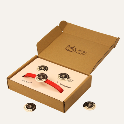 Moricat Purrmone Press Starter Kit — 5 Patches + Magnetic Buckle Collar