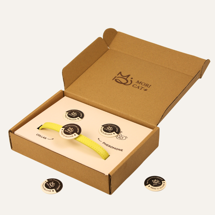 Moricat Purrmone Press Starter Kit — 5 Patches + Magnetic Buckle Collar