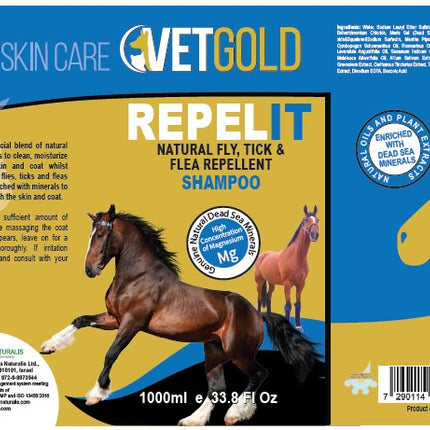 VetGold Shampoo Repel It Natural Fly, Tick & Flea Repellent