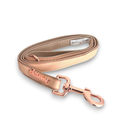 Peach real Leather One-Click Dog Harness
