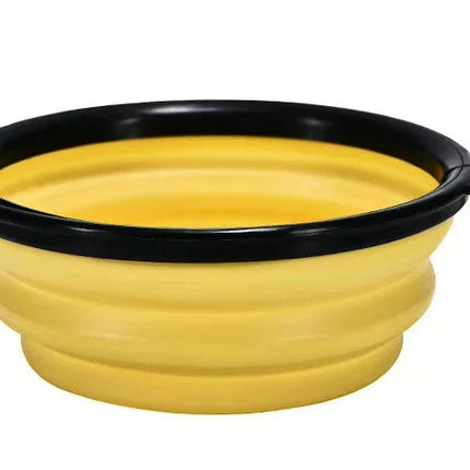 Portable Silicone Pet Bowl with Carabiner Clip, Collapsible, 350 ml
