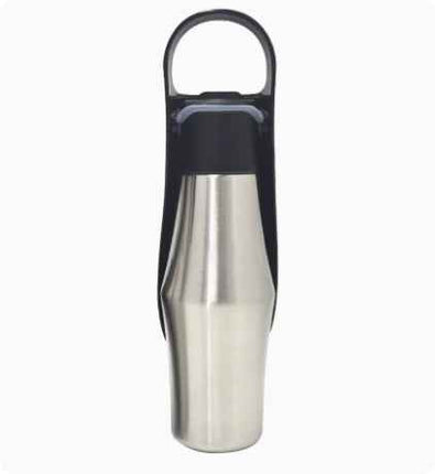 750ml Portable Dog Water Bottle – Stainless Steel Pet Water Dispenser with Silicone Bowl