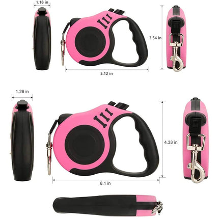 Retractable Dog Leash, 3 m or 5 m