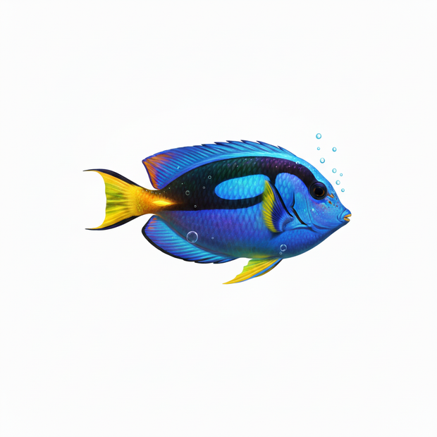 Blue tang fish without text
