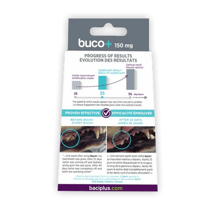 Buco+ 150mg – Soins Dentaires Naturels pour Chiens et Chats +15KG