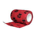 Red With Paw Print
