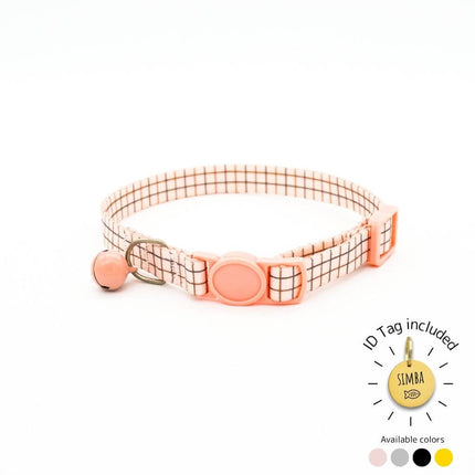 Minimalist Breakaway Cat Collar with Engraved ID Tag