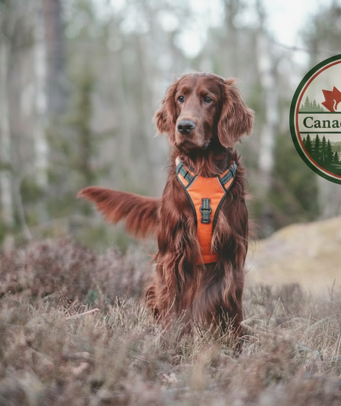 Irish Setter - logo at shoulder height