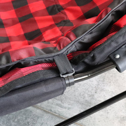 Kuma Lazy Bear Dog Blanket - Red/Black