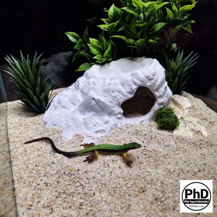 Aquarium Decor Cave - 3D Printed Fish Hide - Single Entrance Rock Den - "Brackish Den" Model