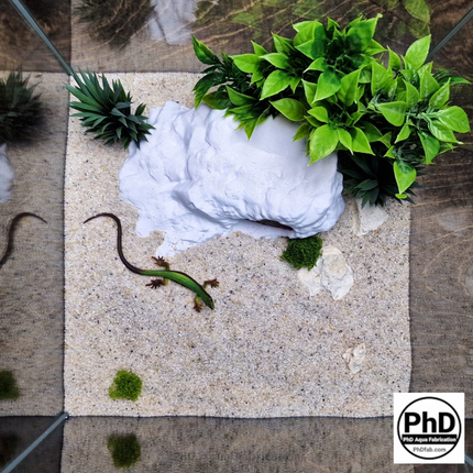 Aquarium Decor Cave - 3D Printed Fish Hide - Single Entrance Rock Den - "Brackish Den" Model