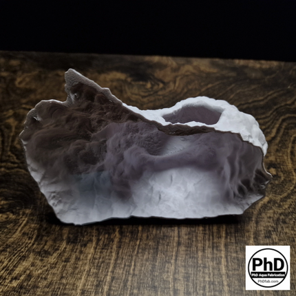 Aquarium Decor Cave - 3D Printed Fish Hide - Single Entrance Rock Den - "Brackish Den" Model
