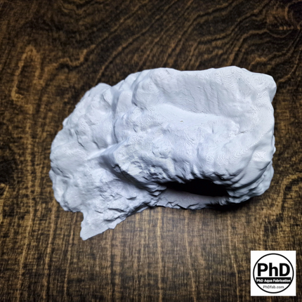 Aquarium Decor Cave - 3D Printed Fish Hide - Single Entrance Rock Den - "Brackish Den" Model
