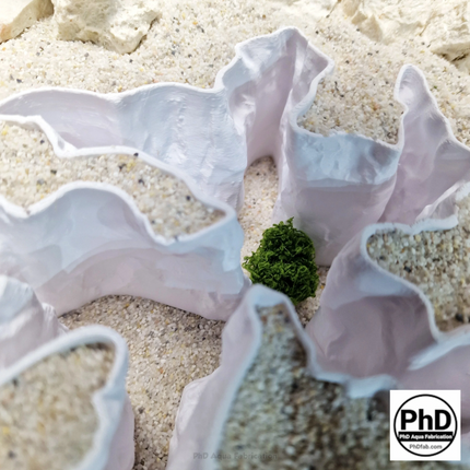 Aquarium Rock Cave, 3D Printed Fish Tank Divider & Reptile Hide, Realistic Stone Aquascape Feature - "Current Divider" Model