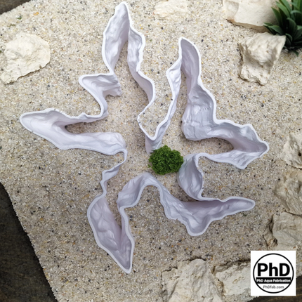 Aquarium Rock Cave, 3D Printed Fish Tank Divider & Reptile Hide, Realistic Stone Aquascape Feature - "Current Divider" Model