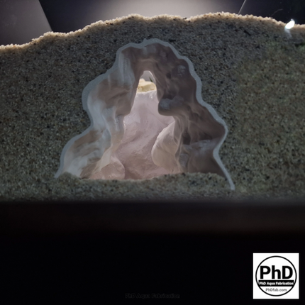 Aquarium Cave Underground Tunnel Hiding Spot - 3D Printed Rock Hide - Modular Fish Tank Decor - "Rift Channel" Model