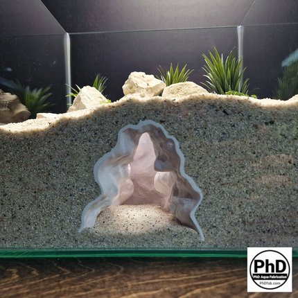 Aquarium Cave Underground Tunnel Hiding Spot - 3D Printed Rock Hide - Modular Fish Tank Decor - "Rift Channel" Model