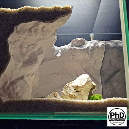 Aquarium Cave - Unique Fish Tank Decor & Hiding Spot - Natural Rock Texture Terrarium Decoration - "Different Worlds" Model