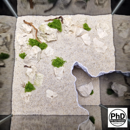 Aquarium Cave - Unique Fish Tank Decor & Hiding Spot - Natural Rock Texture Terrarium Decoration - "Different Worlds" Model