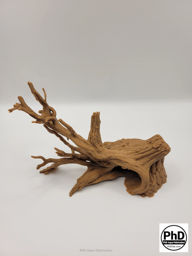 PhD Aqua Fabrication Aquarium Driftwood Decor - Freshwater Fish Tank Decor & Reptile Terrarium Accessories - "Driftwood Hideout" Model