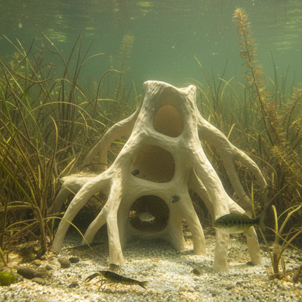Aquarium Wood Decor Red Mangrove Caves - 3D Printed Natural Root Hideout for Fish & Shrimp - "Red Mangrove Caves" Model